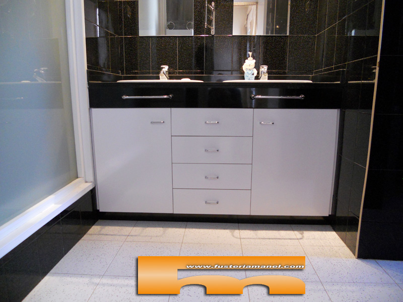 mueble baño a medida melamina rubi barcelona